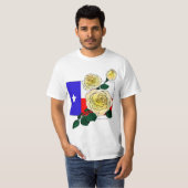 ばら色テキサス州および旗のワイシャツF/B Tシャツ (正面フル)