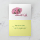 ばら色ノックアウト及び芽は4397カスタマイズ サンキューカード (内部)