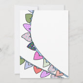 ばら色ハッピーバースデーのおもしろいおよびハートのテンプレートカード カード (裏面)