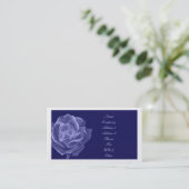 ばら色ビジネスまたはプロフィールカード青の調子 名刺 (スタンド正面)