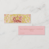 ばら色ヴィンテージ及び蝶-しおり スキニー名刺 (正面/裏面)