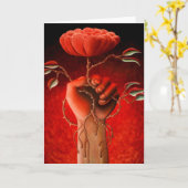 ばら色愛挨拶状 カード (黄色い花)