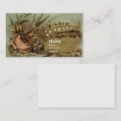 ばら色杏子及び谷のビクトリア時代の人のユリ 名刺 (正面/裏面)