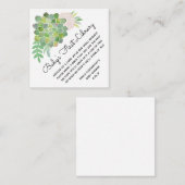 ばら色水彩画の赤面およびSucculentの最初図書館 エンクロージャーカード (正面/裏面)