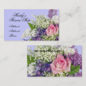 ばら色花屋およびライラックの名刺 名刺 (正面/裏面)