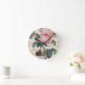 ばら色音楽 ラウンド壁時計 (ホーム)