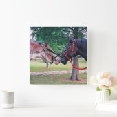 ばん馬の柱時計 スクエア壁時計 (ホーム)