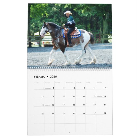 ばん馬 カレンダー (2月 2026)