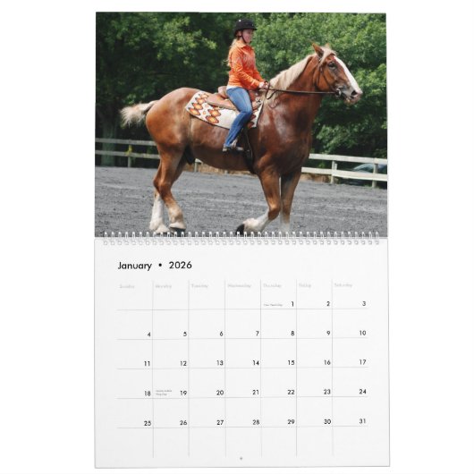 ばん馬 カレンダー (1月 2026)