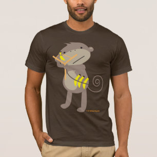 ぱちんこのワイシャツを持つ猿 Tシャツ