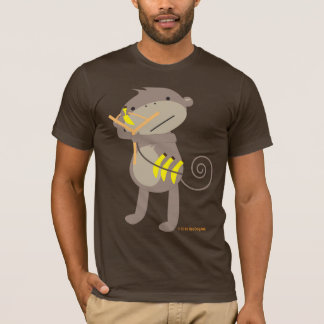 ぱちんこのワイシャツを持つ猿 Tシャツ