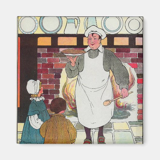 ぱっとケーキ、ぱっとケーキ、ベーカーの男 マグネット (正面)