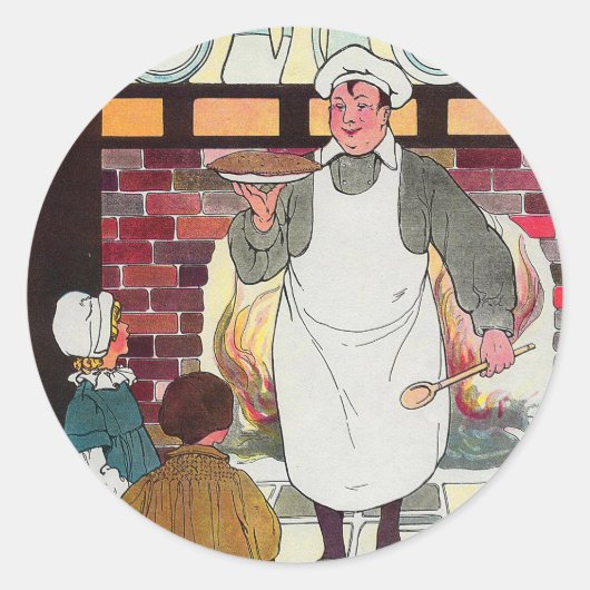 ぱっとケーキ、ぱっとケーキ、ベーカーの男 ラウンドシール (正面)