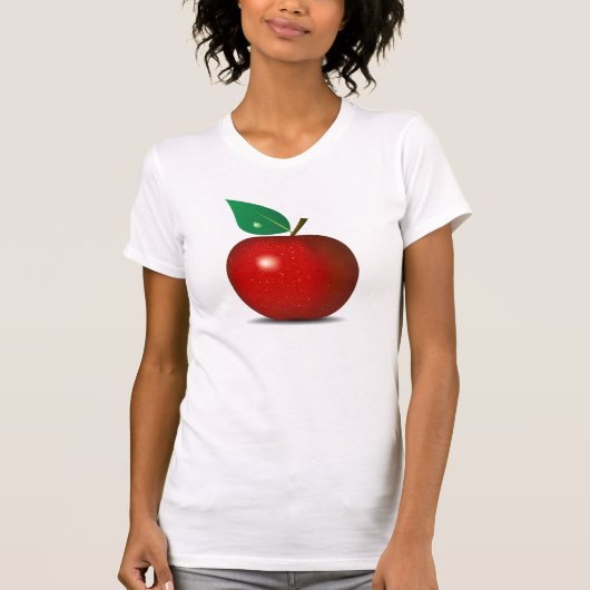 ぱりっとした赤いApple Tシャツ (正面)