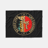 ひいおじいちゃんみたいな、かっこいいおじいちゃん　レトロで素敵 フリースブランケット (正面(横))