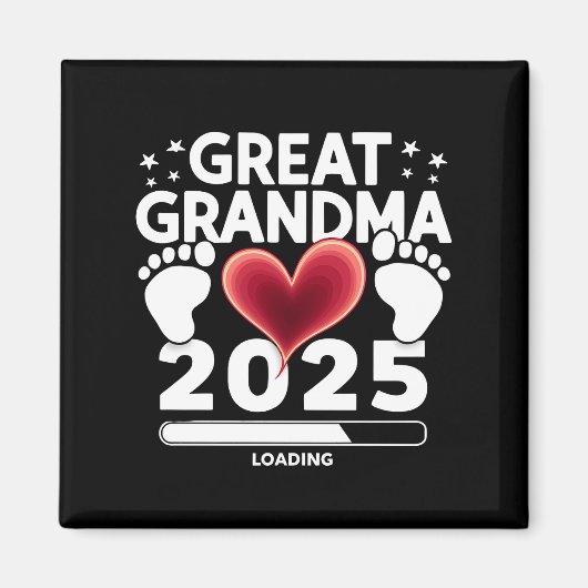 ひいばあちゃん Loading 2025 妊娠発表 マグネット (正面)