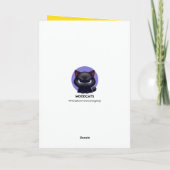 ひきこもりのための黒猫のサルカスティックなデザイン カード (裏面)