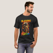 ひき伏せ毎日のクリンゲ骨格 Tシャツ (正面フル)