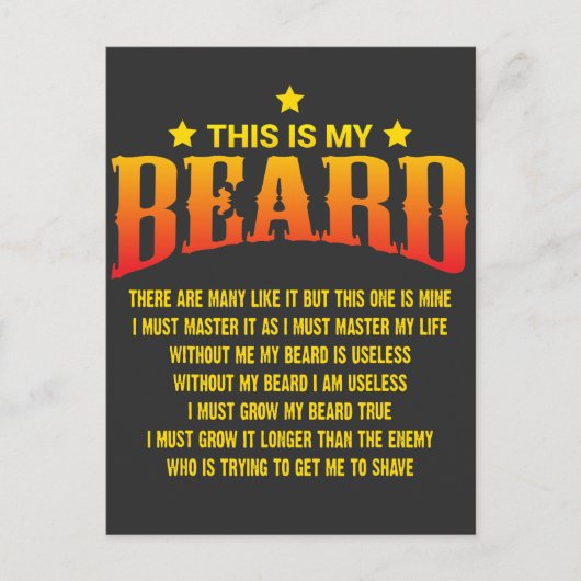 ひげおもしろいことわざ – 父の日の贈り物 ポストカード (正面)