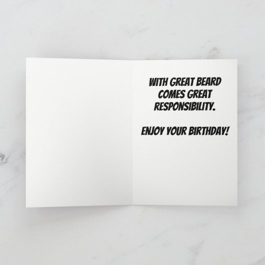 ひげおもしろいつき友誕生日 カード (内部)