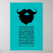 ひげおもしろいつき男性引用文 ポスター (正面)