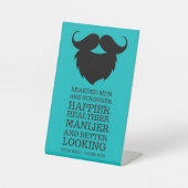 ひげおもしろいつき男性引用文 台座サイン (正面)