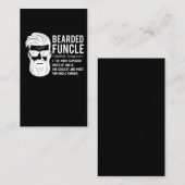 ひげおもしろいのある叔父の定義の口ひげのユーモア 名刺 (正面/裏面)