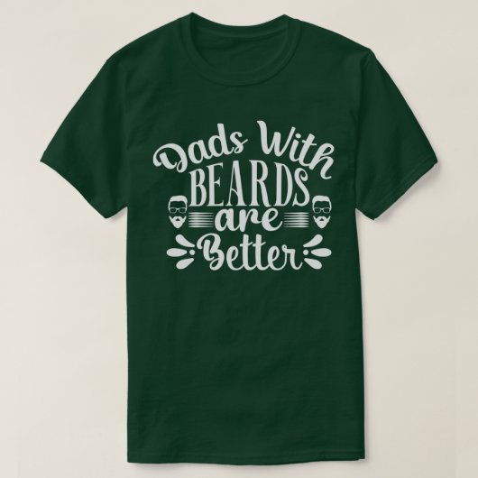 ひげおもしろいのギフトパパは良い3 Tシャツ (デザイン正面)