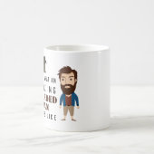 ひげおもしろいひげ男のキャリカチュアMUG -パパ夫BF コーヒーマグカップ (中央)