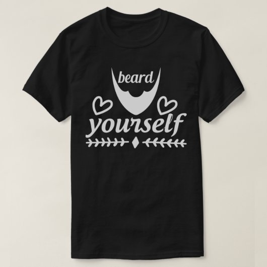 ひげおもしろいギフトひげ自分自身3 Tシャツ (デザイン正面)