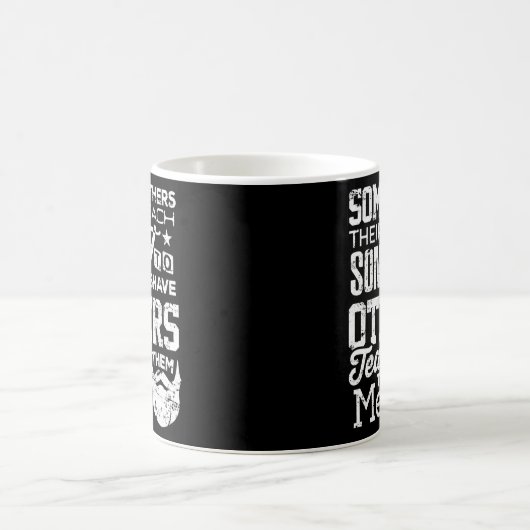 ひげおもしろいパパ教えの父子,パパを剃る コーヒーマグカップ (中央)