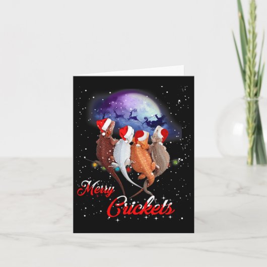 ひげおもしろい付きドラゴンクリスマスティーメリーバスケット カード (正面)