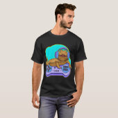 ひげおもしろい付きドラゴンゲーマーコンピュータゲームプレーヤー李 Tシャツ (正面フル)