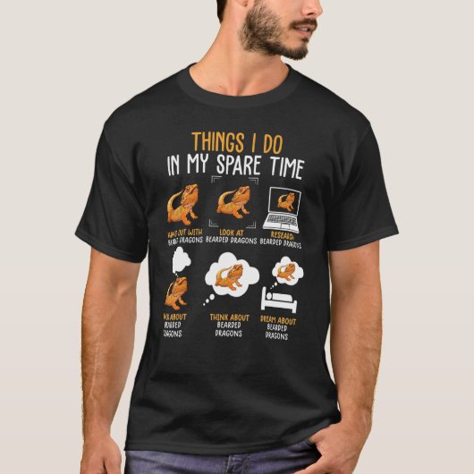 ひげおもしろい付きドラゴンシャツリザードシャツひげD Tシャツ (正面)