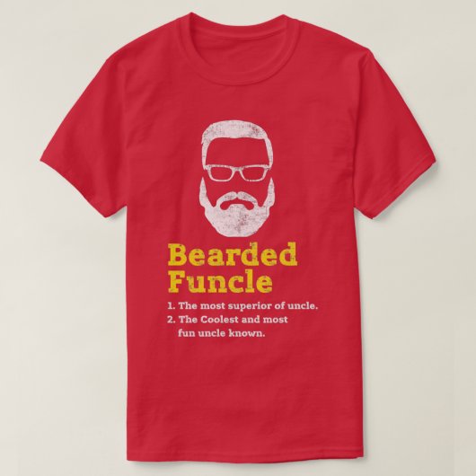 ひげおもしろい付き無髭の動揺して眼鏡G Tシャツ (デザイン正面)