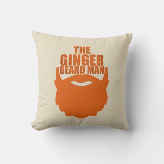 ひげおもしろい引用文ジンジャーヒゲ男 クッション (正面)