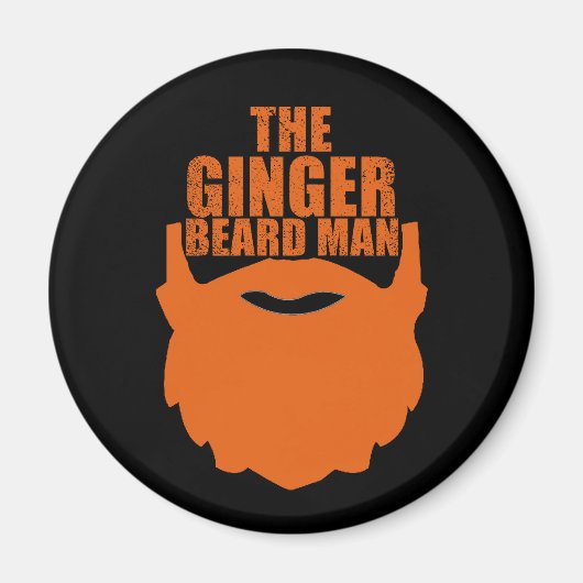 ひげおもしろい引用文ジンジャーヒゲ男 マグネット (正面)