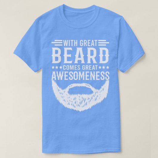 ひげおもしろい引用文素晴らしアウ来素晴らしェ Tシャツ (デザイン正面)
