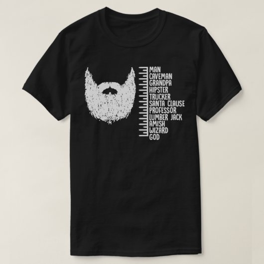 ひげおもしろい成長Tシャツ Tシャツ (デザイン正面)