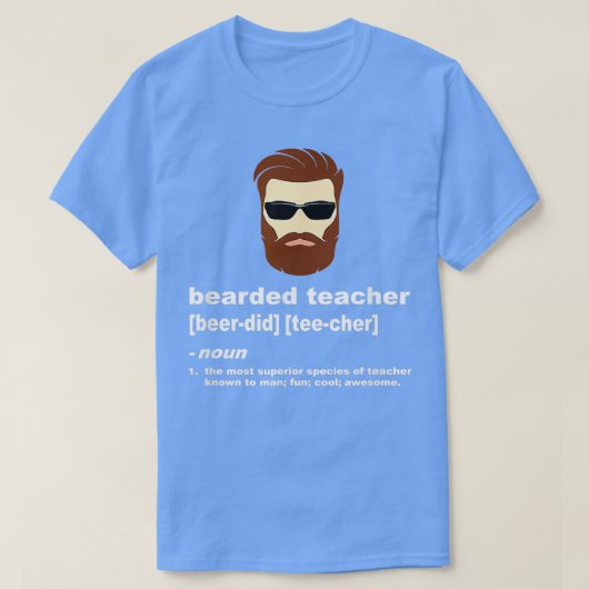 ひげおもしろい教師用シャツ先生鑑賞Gif Tシャツ (デザイン正面)
