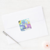 ひげおよびのどを鳴らす音のCATの友人のステッカーシート スクエアシール (封筒)