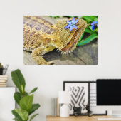 ひげかわいらしつき竜 ポスター (ホームオフィス)