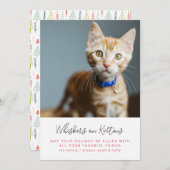 ひげが子猫のクリスマス写真に シーズンカード (正面/裏面)