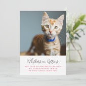 ひげが子猫のクリスマス写真に シーズンカード (スタンド正面)