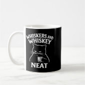 ひげとおしゃれな面白い猫好きの飲み助 コーヒーマグカップ (左)