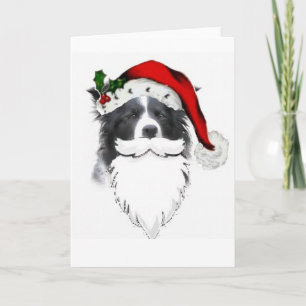 ひげとのボーダーコリーのクリスマスCard~Santa シーズンカード