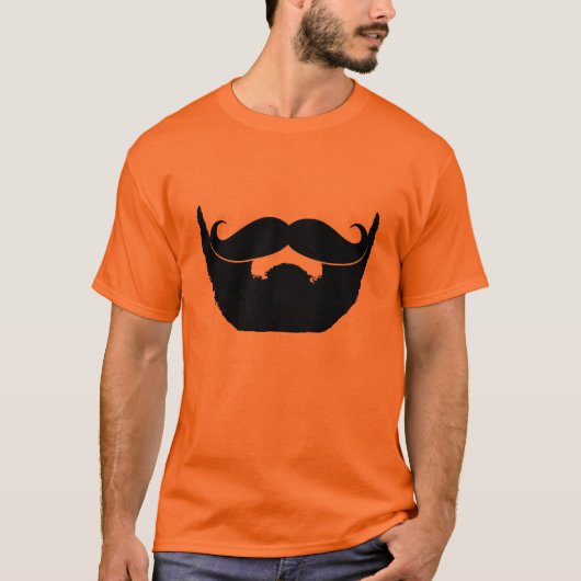ひげと口ひげ Tシャツ (正面)
