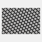 ひげのあるコリーベアディーブラックスケッチかわいいドッグアート ラッピングペーパーシート (正面3)