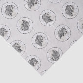 ひげのあるコリーベアディーブラックスケッチかわいいドッグアート 薄葉紙 (詳細)