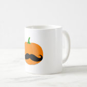 ひげのあるハロウィーンのカボチャ コーヒーマグカップ (正面右)